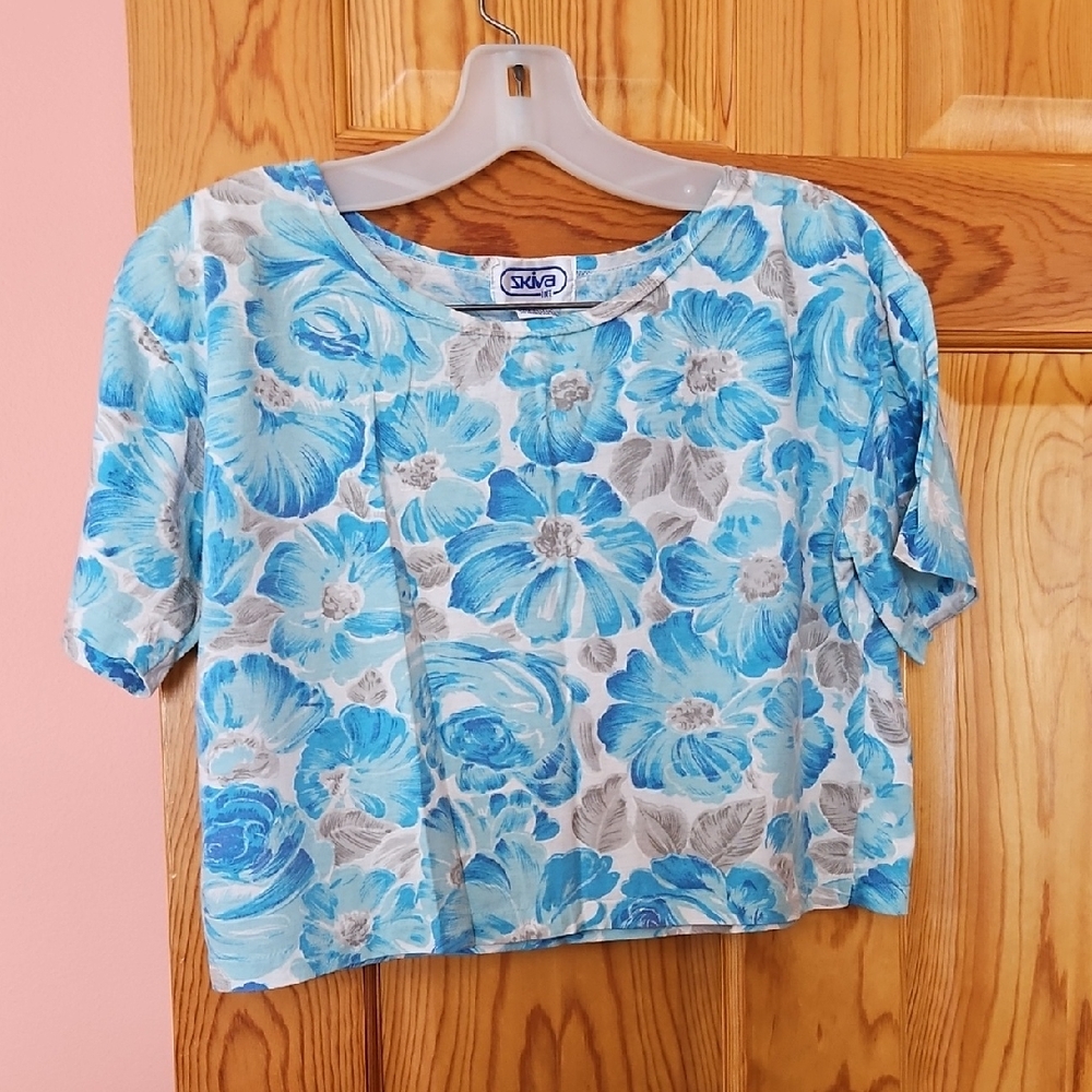 Vintage Skiva Floral Crop Top